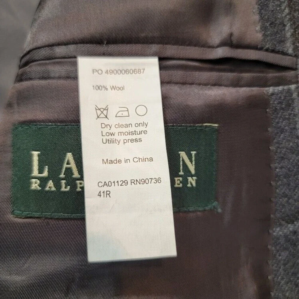 Polo‎ Ralph Lauren Wool Blazer Sport Coat Men's Sz 41R Brown